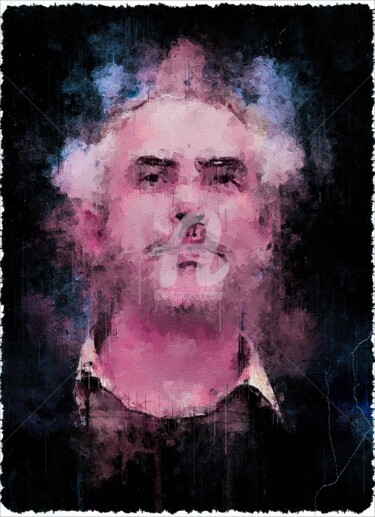 Arts numériques intitulée "Alfonso Cuarón 01" par Leonardo Lillian, Œuvre d'art originale, Peinture numérique