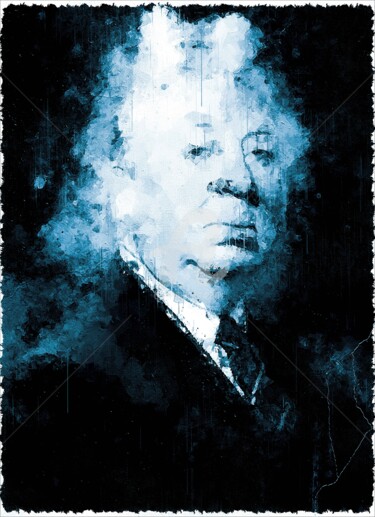 「Alfred Hitchcock 01」というタイトルのデジタルアーツ Leonardo Lillianによって, オリジナルのアートワーク, デジタル絵画