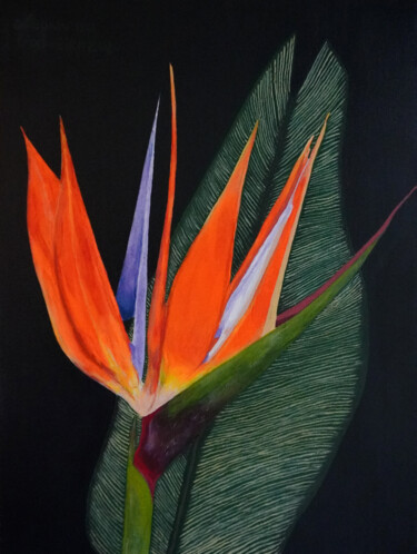 Painting titled "O Beijo da Flor" by Leonardo Nogueira, Original Artwork, Acrylic