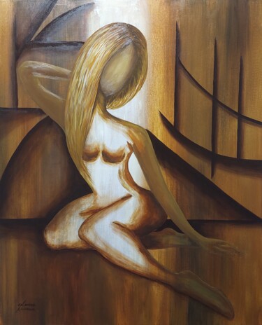 Painting titled "Essência Feminina II" by Leonardo Nogueira, Original Artwork, Acrylic