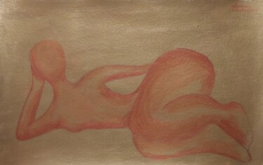 Pintura titulada "Deitada ao Sol" por Leonardo Nogueira, Obra de arte original, Tinta