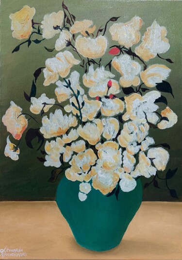 Pintura titulada "O Vaso" por Leonardo Nogueira, Obra de arte original, Oleo