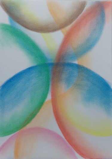 Zeichnungen mit dem Titel "Formas 8" von Leonardo Nogueira, Original-Kunstwerk, Pastell