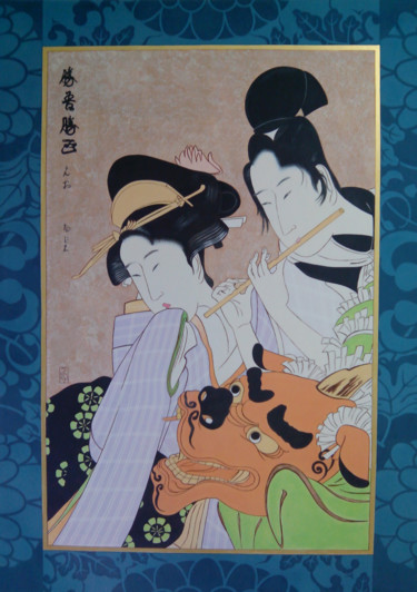 "Japanese Art copy" başlıklı Tablo Leonardo Venezia tarafından, Orijinal sanat, Zamklı boya