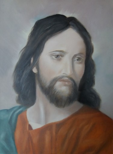 Pintura intitulada "Jesus Christ" por Leonardo Venezia, Obras de arte originais, Óleo