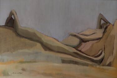 Peinture intitulée "the dunes" par Leonardo Maggi, Œuvre d'art originale, Huile