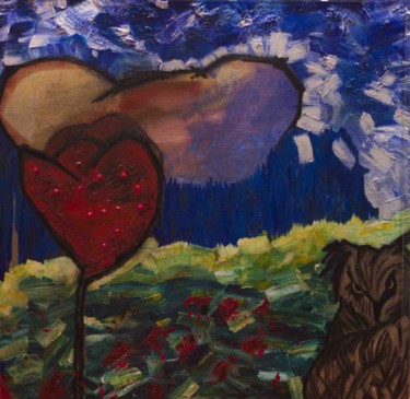 Painting titled ""The Love Tulip and…" by Leonardo Quintela, Original Artwork