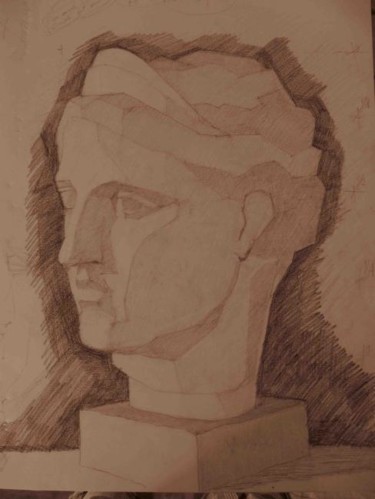 Drawing titled ""Bust of Diana"" by Leonardo Quintela, Original Artwork