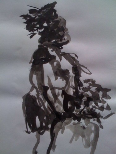 Drawing titled ""Mademoiselle Afrik…" by Leonardo Quintela, Original Artwork