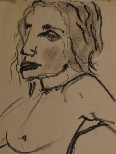 Drawing titled ""Meredith" (Detail)" by Leonardo Quintela, Original Artwork