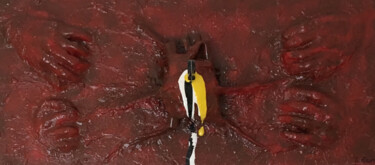 Pintura titulada "Riflessione dolorosa" por Carmelo Leone, Obra de arte original, Acrílico Montado en Bastidor de camilla de…