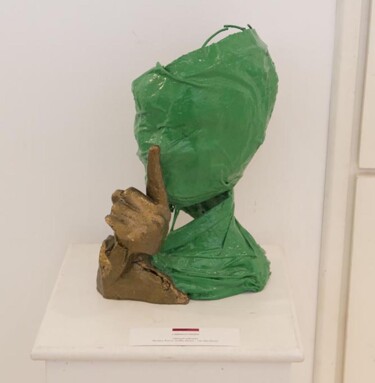 Sculpture intitulée "Silenzio infranto" par Carmelo Leone, Œuvre d'art originale, Résine