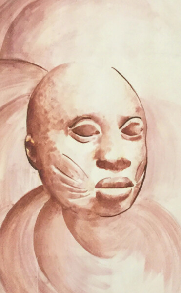 Pittura intitolato "Origini" da Carmelo Leone, Opera d'arte originale, Acquarello