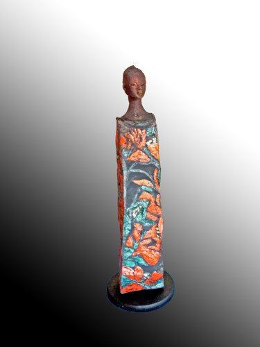 Sculpture titled "FLO" by Léone Digraci, Original Artwork, Ceramics