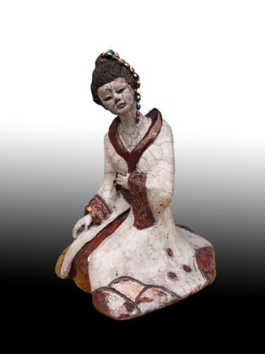Sculpture titled "IROKO" by Léone Digraci, Original Artwork, Ceramics