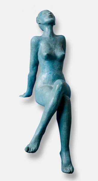 Sculpture titled "RELAXE" by Léone Digraci, Original Artwork, Terra cotta
