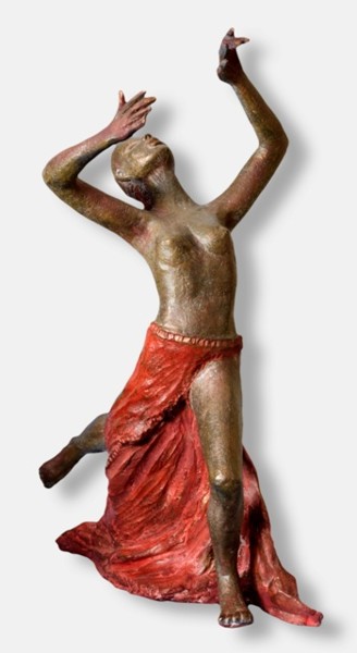 Escultura intitulada "LA DANSE DU FEU (1°" por Léone Digraci, Obras de arte originais, Terracota