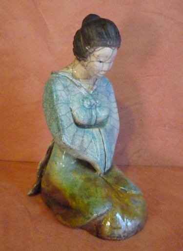 Sculpture titled "SOLEIL LEVANT" by Léone Digraci, Original Artwork, Ceramics