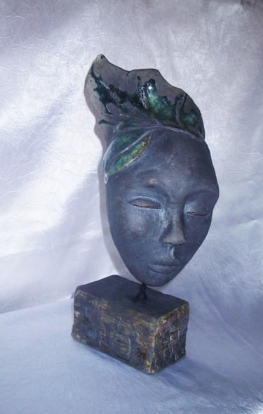 Skulptur mit dem Titel "AFRICA" von Léone Digraci, Original-Kunstwerk, Keramik