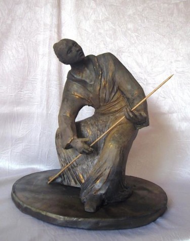 Sculpture intitulée "JEUNE AIKIDO" par Léone Digraci, Œuvre d'art originale