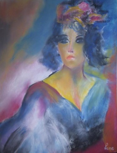 Painting titled "TEMPETE" by Léone Digraci, Original Artwork, Oil