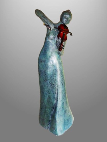 Sculptuur getiteld "VIOLONISTE" door Léone Digraci, Origineel Kunstwerk