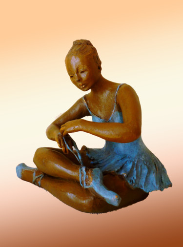 Sculptuur getiteld "BALLERINE" door Léone Digraci, Origineel Kunstwerk, Terra cotta