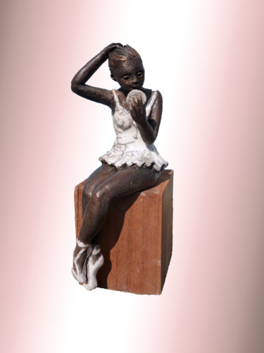 Skulptur mit dem Titel "petite-ballerine-mo…" von Léone Digraci, Original-Kunstwerk