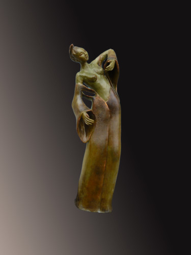 Sculpture titled "MARIONNETTISTE 2" by Léone Digraci, Original Artwork, Ceramics