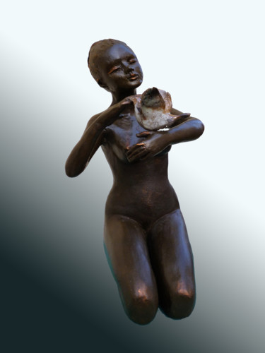 Rzeźba zatytułowany „DIS, L'OISEAU” autorstwa Léone Digraci, Oryginalna praca, Ceramika