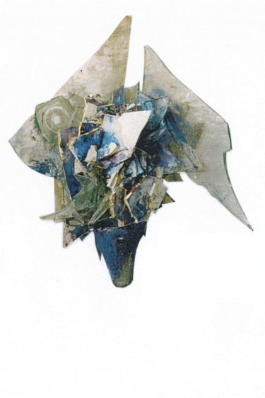 Collages intitulée "ciel II (serie l'un…" par Leonesi Alain, Œuvre d'art originale