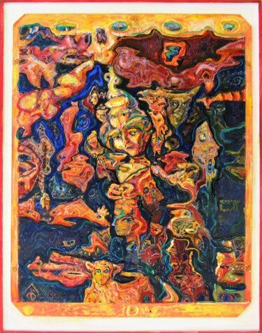 Peinture intitulée "The Birth of a Myth" par Leonid Feodor, Œuvre d'art originale, Acrylique