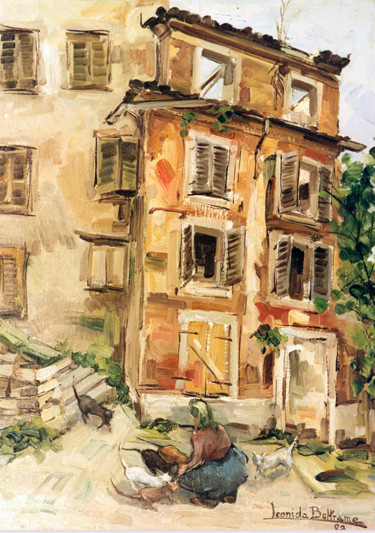 Peinture intitulée "TRIESTE VECCHIA - P…" par Leonida Beltrame, Œuvre d'art originale, Huile