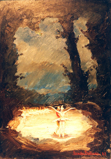 Painting titled "BALLETTO - BALLET (…" by Leonida Beltrame, Original Artwork, Oil