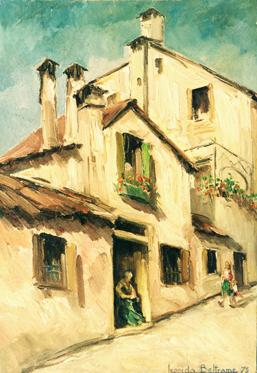 Painting titled "VENEZIA MINORE" by Leonida Beltrame, Original Artwork, Oil
