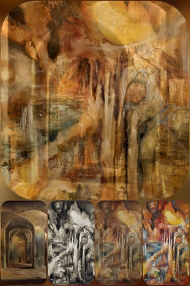 Digitale Kunst mit dem Titel "Paysage sonore" von Léonie Sommer, Original-Kunstwerk, Fotomontage
