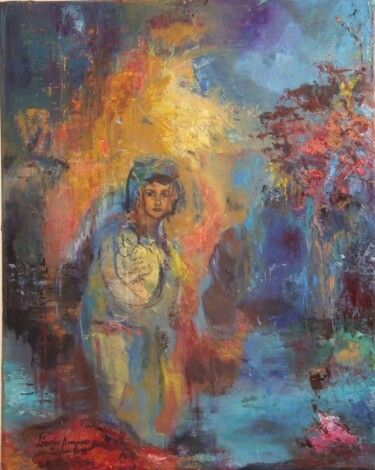 Malerei mit dem Titel "Une étoile est née" von Léonie Sommer, Original-Kunstwerk, Öl