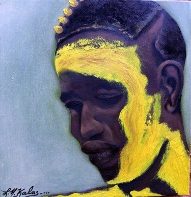 Painting titled "Nuba" by Leon Nicholas Kalas, Original Artwork, Oil