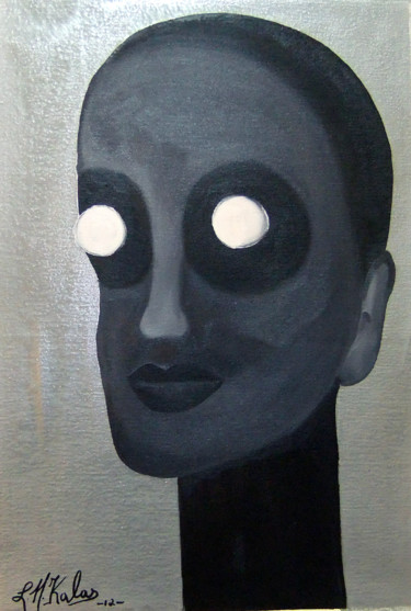 Painting titled "new-faces-series-1.…" by Leon Nicholas Kalas, Original Artwork