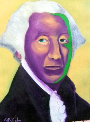 Painting titled "George Washington-3…" by Leon Nicholas Kalas, Original Artwork