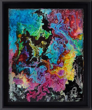 Painting titled "Espelhos da Alma" by Leonor Sousa, Original Artwork, Acrylic Mounted on Wood Stretcher frame