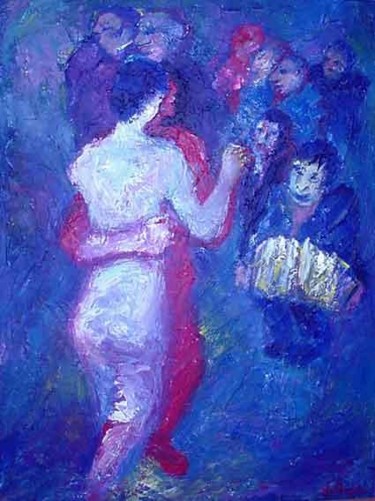 Peinture intitulée "tango" par Leonor Villagra, Œuvre d'art originale