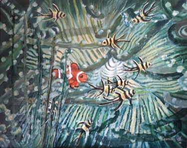 Peinture intitulée "Nemo" par Leonora De Lange, Œuvre d'art originale, Acrylique Monté sur Châssis en bois