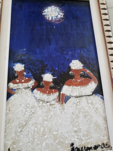 Peinture intitulée "Baianas em noite de…" par Leonora Santos, Œuvre d'art originale, Huile