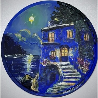 Картина под названием "Домик у моря" - Leonora Satandini, Подлинное произведение искусства, Акрил
