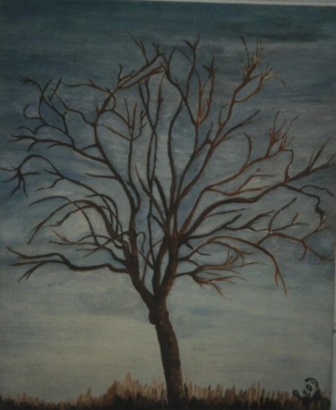 Painting titled "Invierno" by Leonor Dinamarca, Original Artwork