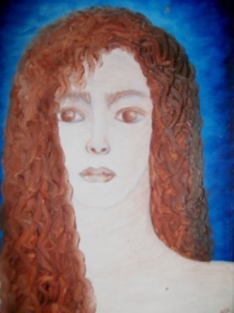 Pintura titulada "mujer" por Leonor Dinamarca, Obra de arte original