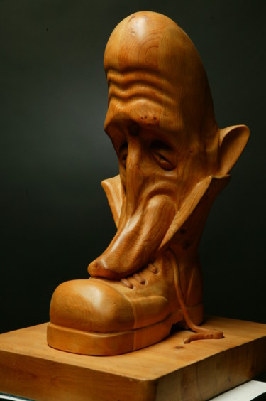 Sculpture titled "Автопортрет в ботин…" by Leontii Usov, Original Artwork