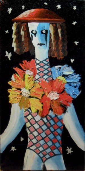 Картина под названием "Мёртвый клоун" - Лео Amanita, Подлинное произведение искусства