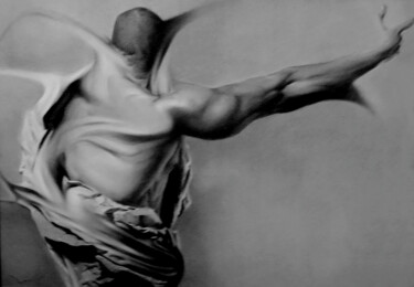 Рисунок под названием "Torso masculino" - Leopoldo Fernandez Sanchez, Подлинное произведение искусства, Древесный уголь